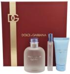 Dolce&Gabbana Light Blue Pour Homme SET: EDT 125ml + EDT 4, 5ml + tusfürdő gél 50ml férfi parfüm