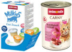 Animonda 12x400g animonda multihús-koktél nedves macskatáp+20x15g Milkies snack