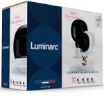 Luminarc Carine Étkészlet, 30 db, fehér/fekete