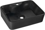 SAPHO - Ráültethető mosdó BALENA 48x37 cm matt fekete BH7013B (SH0556)