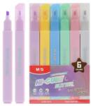 M&G Evidențiator cu sclipici M&G HI-CUBE - set de 6 culori pastelate