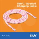 Club 3D Cablu Club 3D - CAC-3010 (USB-C, PD 240W, 20Gbps, 4K60Hz, roz, M/M, 2m) (CAC-3010)
