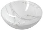 SAPHO - DALMA ráépített mosdó, átmérő 42 cm, kerámia/Carrara/fehér MM117 (SH0662)