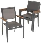 Garthen Kerti egymásra rakható fém szék 4 db szett antarcit (SC00249_SL4)