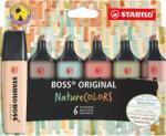 STABILO BOSS NatureColors szövegkiemelő 6 dB Vésőhegyű Fekete, Bronz, Barna, Zöld, Szürke, Világoszöld (70/6-2-2) (70/6-2-2)