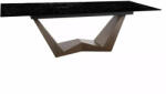 SIGNAL MEBLE Bonucci Ceramic Bővíthető Étkezőasztal Edzett Üveg-Kerámia Fekete Dió