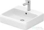 Duravit QATEGO 50x47 cm-es pultra ültethető mosdó csaplyukkal, HygieneGlaze felülettel, fehér 2385502027 (2385502027)