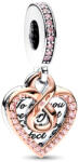 Pandora Moments Kéttónusú végtelen szív dupla Rozé arany-Ezüst Charm - 782641C01 (782641C01)