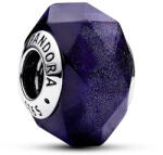 Pandora Moments Fazettált kék muranói üveg ezüst charm - 792984C00 (792984C00)