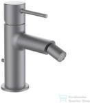 Laufen TWINPLUS SLIM bidé csaptelep húzórudas leeresztő szeleppel, PVD szálhúzott rozsdamentes acél HF505410423000 (HF505410423000)