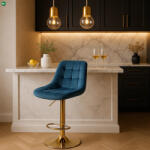 Mebel Elite Kék Bársony Bárszék ARCOS