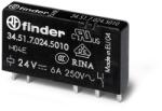 Finder Ultravékony printrelé, NYÁK/dugasz, 1váltóérintkező, 6A, 24VDC, monostabil, IP20 (345170245010) (34.51. 7.024. 5010) (345170245010)