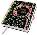 Sigel Naptár, A5, heti, dátumozatlan, kemény borító, SIGEL "Jolie", Flower Love (SIJP200) - irodaoutlet