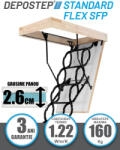 DEPOSTEP Scara pod DEPOSTEP STANDARD FLEX SFP metalica tip pantograf cu toc de lemn (SFP 60X90)