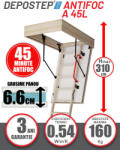 DEPOSTEP Scara pod antifoc DEPOSTEP A 45 L rezistenta la foc 45 minute, 310H (A45L 60X120)