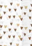  Mintás textil pelenka 1db-os - bézs/barna szívecskés