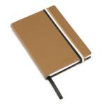 HUGO BOSS jegyzetfüzet A/6 Iconic kollekció, gumis vonalas camel