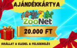  ZooNet Ajándékkártya | Kisállat, eledel és felszerelés vásárlásához - 20.000 Ft