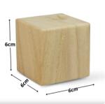  Fa kocka 6x6cm natúr 1db