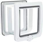 TRIXIE | 4-Way Flap Door XXL with Tunnel - kutya- és macskaajtó alagúttal (fehér) - 24-28cm