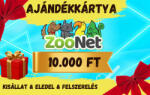  ZooNet Ajándékkártya | Kisállat, eledel és felszerelés vásárlásához - 10.000 Ft
