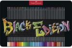 Faber-Castell Színes ceruza készlet 36db-os Faber-Castell háromszögletű, fekete test, 116437 Black Edition fém dobozban (FC116437)