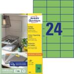 Avery-Zweckform Etikett, 70x37 mm, színes, AVERY ZWECKFORM, zöld, 2400 etikett/csomag (3450) - kellekanyagonline