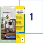 Avery-Zweckform Etikett, 210x297 mm, poliészter, időjárásálló, AVERY ZWECKOFRM, fehér, 10 etikett/csomag (J4775-10) - kellekanyagonline