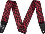Fender 990637209 - Wavy Checkerboard Polyester Strap, Red - FEN2398