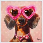 Art Galéria Szívsztár - kézzel átfestett olajfestmény LED világítással