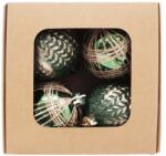  Zöld-arany karácsonyi gömbök