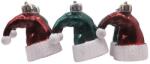  Piros-zöld mikulás sapka karácsonyfadísz