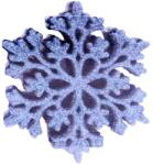  Kék-ezüst csillogó hópehely karácsonyfadísz