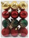  Piros-arany-zöld karácsonyi gömbök