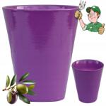 Eko-ceramika Elegant Cserép 14x17CM Kerámia Kúp Orchideához Ibolya Színű (226-021)