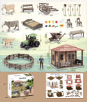 Mamido Fermă mare cu animale, căsuță și tractor (S-2020-5) Figurina