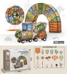 Mamido Set de construcție magnetic Magic Diamond Surface 153 piese (S-9905) Jucarii de constructii magnetice