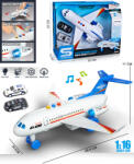 Mamido Avion 1: 16 efecte luminoase și sonore alb + 2 mașinuțe MT1288 (MT1288)