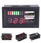 Mixxer Voltmérő Akkumulátor töltésmérő 2xUSB (00036/2)