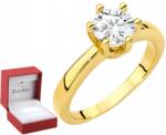 ZŁOCISTO 585-ÖS Arany Gyűrű Laboratóriumi Gyémánttal 1, 00 Ct Ajándék (DLA DZIEWCZYNY NARZECZONEJ)