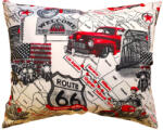  Pamut kispárna huzat - Veterán autó mintás - 40x50 cm