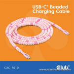 Club 3D Kábel - CAC-3010 (USB-C, PD 240W, 20Gbps, 4K60Hz, pink, M/M, 2m) (CAC-3010)