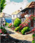  Számozott Festés Kerettel Festőkészlet Tengerparti Város 40x50cm (5905930249343)