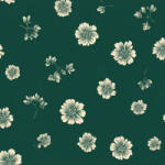 Takoy Flaus kabátszövet zöld mini virágok Lovely Eve