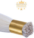 HairExtensionShop Prémium I-TIP Póthaj Hamvas Világos Platinaszőke Mikrogyűrűs Hajhosszabbításhoz 50cm (Szín #60ASH) (VIT5060ASH)