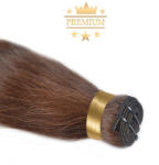 HairExtensionShop Prémium Tresszelt Póthaj Hajhosszabbításhoz Sötétbarna 60cm (Szín #4) (VW604)