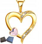 Mennica Świdnicka Arany Nyaklánc Lánc Medál Ezüst 925 Szív Női Strassz