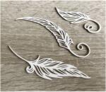  Fa díszítőelem - toll (Fa díszítőelem)