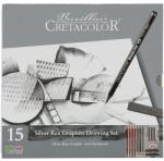 CRETACOLOR Silver Box grafit rajzkészlet, 15 db-os, fémdobozos
