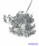 Metál korallbogyós díszítő csokor 28cm - Ezüst